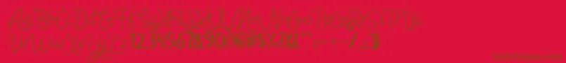 Ahsley-Schriftart – Braune Schriften auf rotem Hintergrund