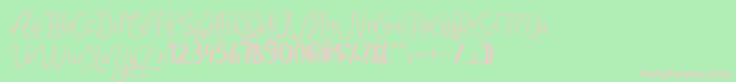 Ahsley Font – Pink Fonts on Green Background