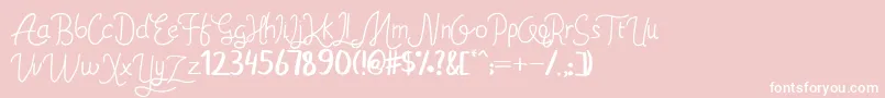 Ahsley Font – White Fonts on Pink Background