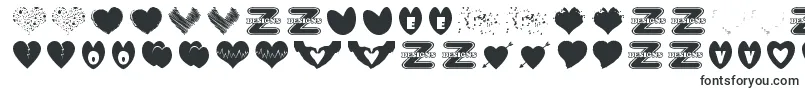 Шрифт SexyLoveHearts – эсперанто шрифты