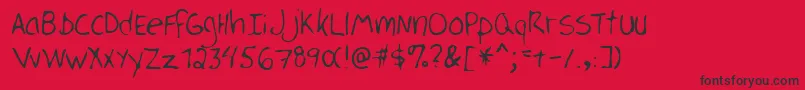 HerrickshandRegular Font – Black Fonts on Red Background