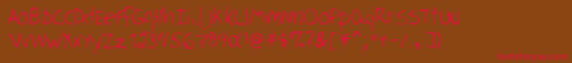 HerrickshandRegular Font – Red Fonts on Brown Background