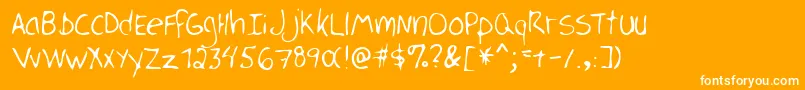HerrickshandRegular Font – White Fonts on Orange Background