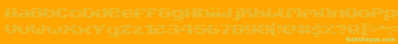 V5xtl Font – Green Fonts on Orange Background