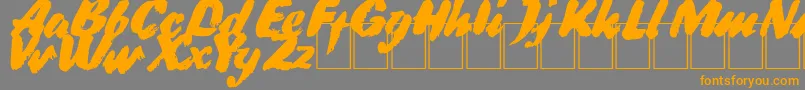 Dsbb-Schriftart – Orangefarbene Schriften auf grauem Hintergrund