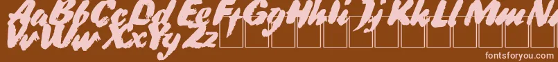 Dsbb Font – Pink Fonts on Brown Background
