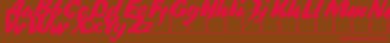 Dsbb Font – Red Fonts on Brown Background