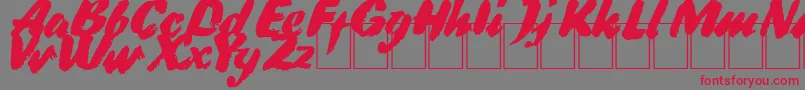 Dsbb Font – Red Fonts on Gray Background