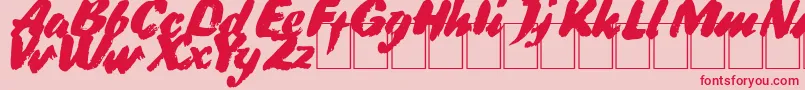 Dsbb-Schriftart – Rote Schriften auf rosa Hintergrund