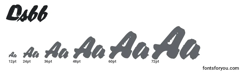 Größen der Schriftart Dsbb