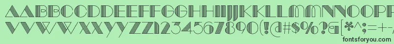 ManbowLines Font – Black Fonts on Green Background