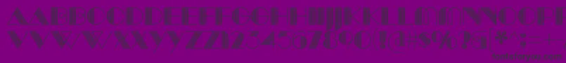 ManbowLines-fontti – mustat fontit violetilla taustalla