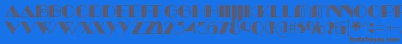 ManbowLines Font – Brown Fonts on Blue Background