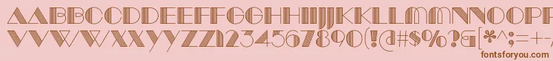 ManbowLines Font – Brown Fonts on Pink Background