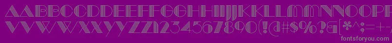 ManbowLines Font – Gray Fonts on Purple Background