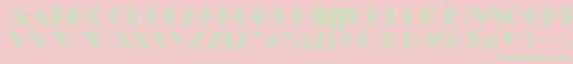 ManbowLines-Schriftart – Grüne Schriften auf rosa Hintergrund