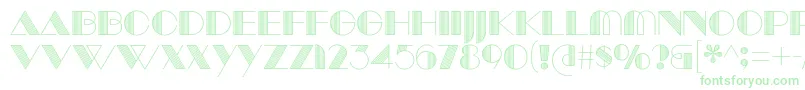 ManbowLines Font – Green Fonts on White Background