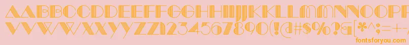 ManbowLines-Schriftart – Orangefarbene Schriften auf rosa Hintergrund