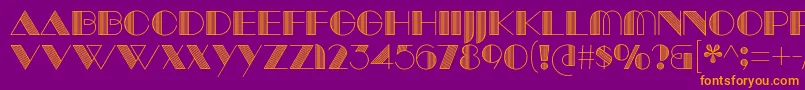 ManbowLines Font – Orange Fonts on Purple Background