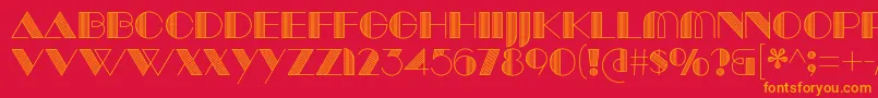 ManbowLines Font – Orange Fonts on Red Background