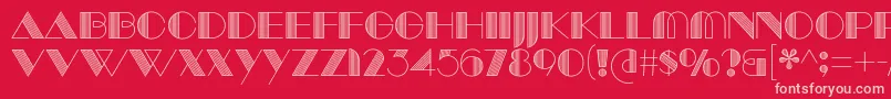 ManbowLines Font – Pink Fonts on Red Background