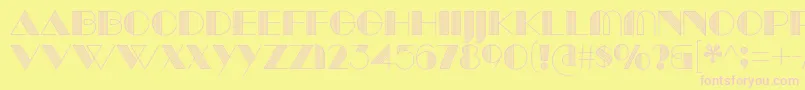 ManbowLines Font – Pink Fonts on Yellow Background