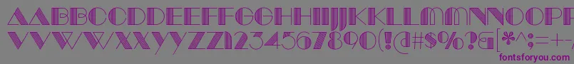 ManbowLines Font – Purple Fonts on Gray Background