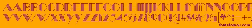 ManbowLines Font – Purple Fonts on Orange Background