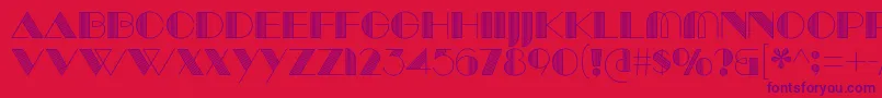 ManbowLines Font – Purple Fonts on Red Background