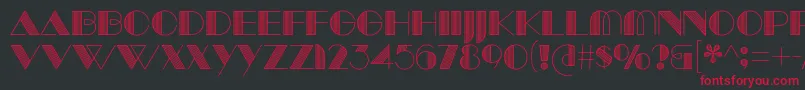 ManbowLines Font – Red Fonts on Black Background