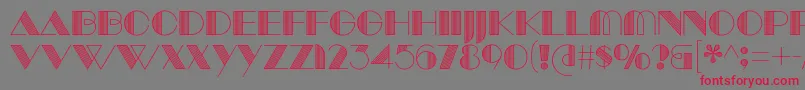 ManbowLines Font – Red Fonts on Gray Background