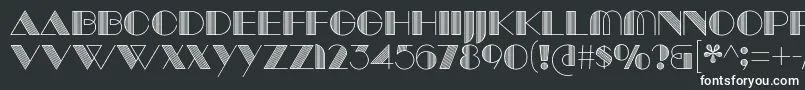 ManbowLines-fontti – valkoiset fontit mustalla taustalla
