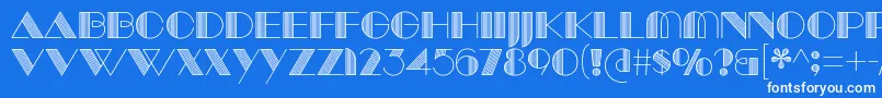 ManbowLines Font – White Fonts on Blue Background