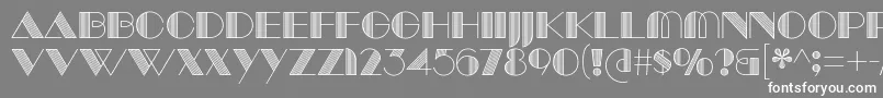 フォントManbowLines – 灰色の背景に白い文字