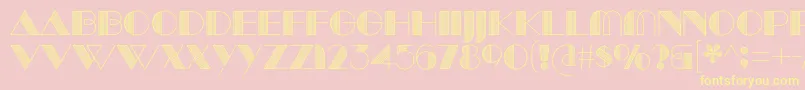 ManbowLines Font – Yellow Fonts on Pink Background