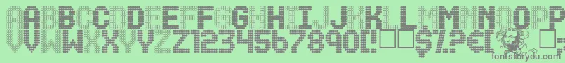 fuente RenegadeMistress – Fuentes Grises Sobre Fondo Verde