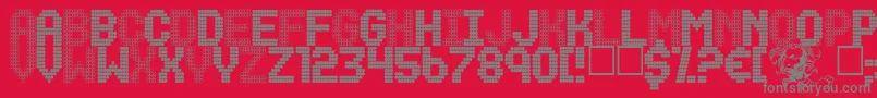 RenegadeMistress Font – Gray Fonts on Red Background