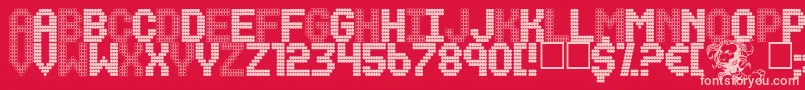 RenegadeMistress Font – Pink Fonts on Red Background