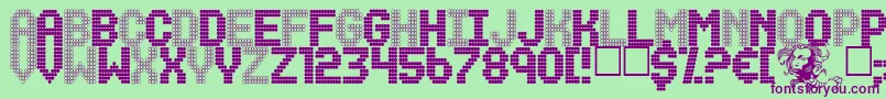 RenegadeMistress Font – Purple Fonts on Green Background