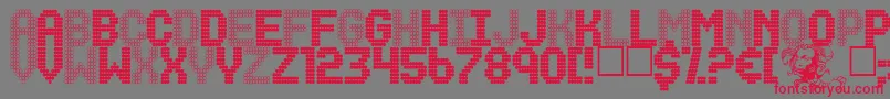RenegadeMistress-Schriftart – Rote Schriften auf grauem Hintergrund
