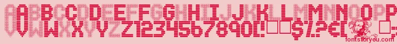 RenegadeMistress Font – Red Fonts on Pink Background