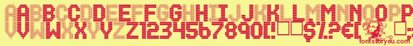 RenegadeMistress Font – Red Fonts on Yellow Background