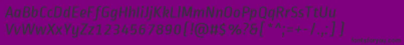 フォントRopasansItalic – 紫の背景に黒い文字