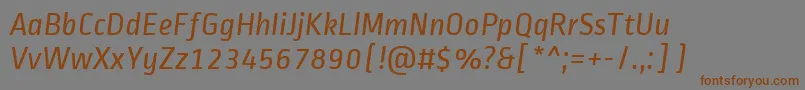 Шрифт RopasansItalic – коричневые шрифты на сером фоне