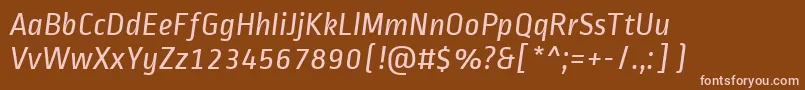 Шрифт RopasansItalic – розовые шрифты на коричневом фоне
