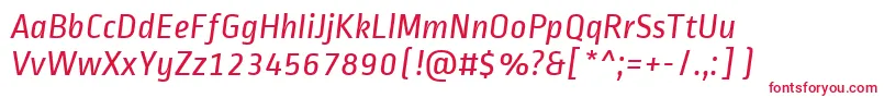 RopasansItalic Font – Red Fonts on White Background