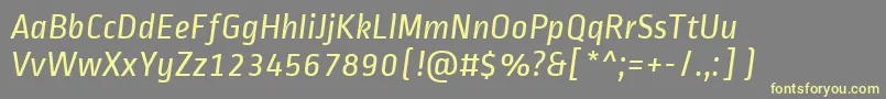 Шрифт RopasansItalic – жёлтые шрифты на сером фоне