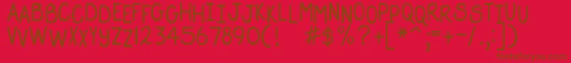 Lisätietoja DjbStraightUpNowBounce-fontista DjbStraightUpNowBounce-fontti – ruskeat fontit punaisella taustalla