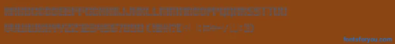 Pointersistersseparated Font – Blue Fonts on Brown Background
