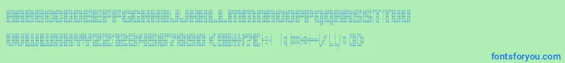 Pointersistersseparated Font – Blue Fonts on Green Background